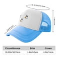 thumbnail image 6 of PAYOHTO Kids Happy French Bulldog & Basketball Baseball Hat Back Adjustable Mesh Breathable Hats Sky Blue Trucker Cap Outdoor Fishing Sun Caps for Boys or Girls ages 4-10, 6 of 9