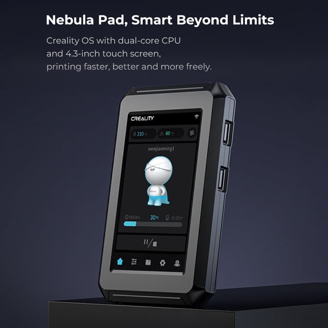 Creality Kit Intelligent Nebula Smart Pad 4.3 Pieds' Écran Tactile IPS et Caméra Nabula Vitesse d'Impression Améliorée Moniteur en Temps Réel avec Vision Nocturne Fonction de Prise de Vue en Temps Adapté pour Ender-3 (32 Bits)