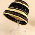 thumbnail image 2 of YooGuoGuo Women Fashion Crochet Bucket Hat Cute Knit Fisherman Caps for Outdoor Fall Spring Striped Beanies Cloche Hats, 2 of 6