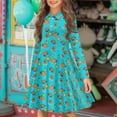 thumbnail image 2 of DISNIMO Capybara Dresses for Kids Lemon Dress for Girls 3-4 Dresses Fall Girls Casual Dresses Midi Length Girls Skater Twirl Dress Children Holiday Dress for Girl Swing Dress Girl Blue, 2 of 7