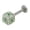 Green, variant on Labret Monroe Surgical Steel 14G Cube Shape with Jewels - 4 Colors Available
