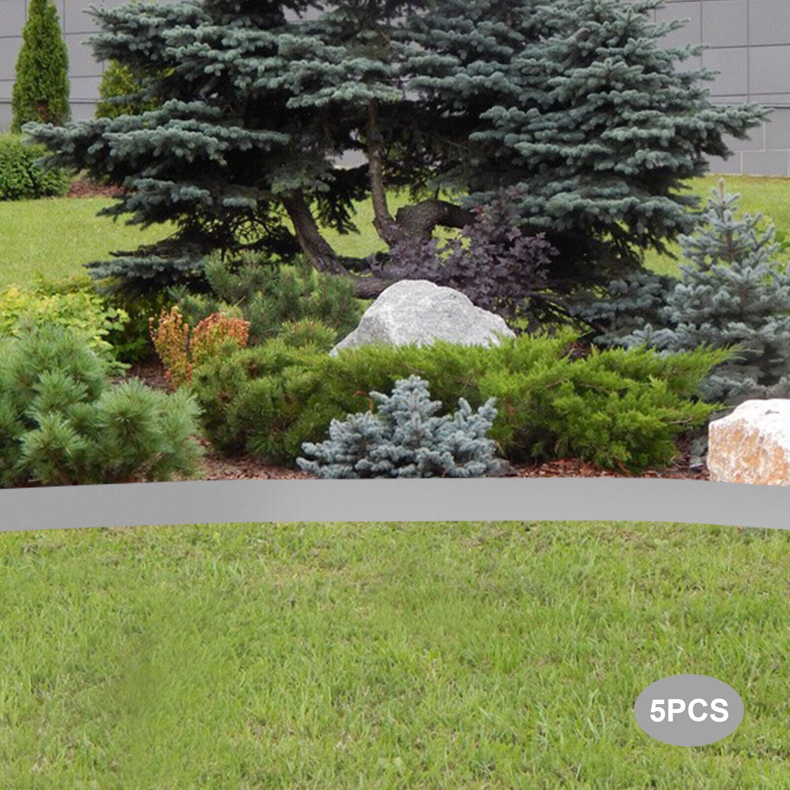 Miumaeov Steel Lawn Edging 5PCS 4"x39" Garden Metal Landscape Edging Border Flexible Steel Landscape Border 16.25 ft Total Length Landscaping Metal Edging Lawn Edge for Garden Yard