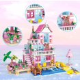 thumbnail image 4 of City Tree House Summer Villa Building Blocks Set, Garden Castle with Swimming Pool & Mini Figures, DIY Street View Model Toy, Birthday Holiday Gift for Kids, 4 of 7
