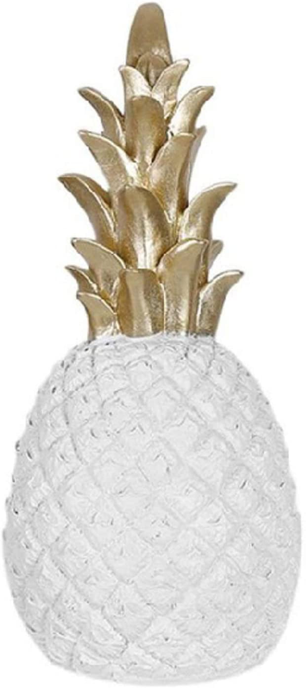 Medium Decorative Ceramic Pineapple White Centrepiece by Hill Interiors 