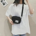 thumbnail image 4 of Bolso Bandolera para Con Retales Lona para Mujer A La Minibolsos (negro), 4 of 9