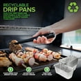 thumbnail image 5 of Stock Your Home Foil Grill Drip Pan (10 Pack) Compatible with Blackstone's 28”, 30”, & 36” BBQ Griddle + 17” & 22” Tabletop Range- Disposable Aluminum Oil Catcher Tray, Blackstone Grease Cup Liners, 5 of 7