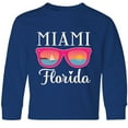 thumbnail image 3 of Inktastic Miami Florida Vacation Beach Trip Long Sleeve Youth T-Shirt, 3 of 5