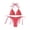 Red |#21, variant on Women's 2 Piece Floral Tropical Print Bikini Set Boho Triangle Bathing Suit Tie Backless Swimsuit Sets (Light Green,M)