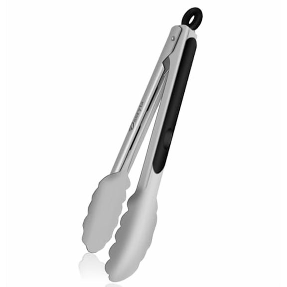 Stainless Steel Small Tong for Cooking - Mini 7 Inch Locking Tongs,Heat Resistant to 600°F,Food Grade Kitchen Metal Tong for Food,Salad,Pasta,Steaks,Vegetables - Dishwasher Safe