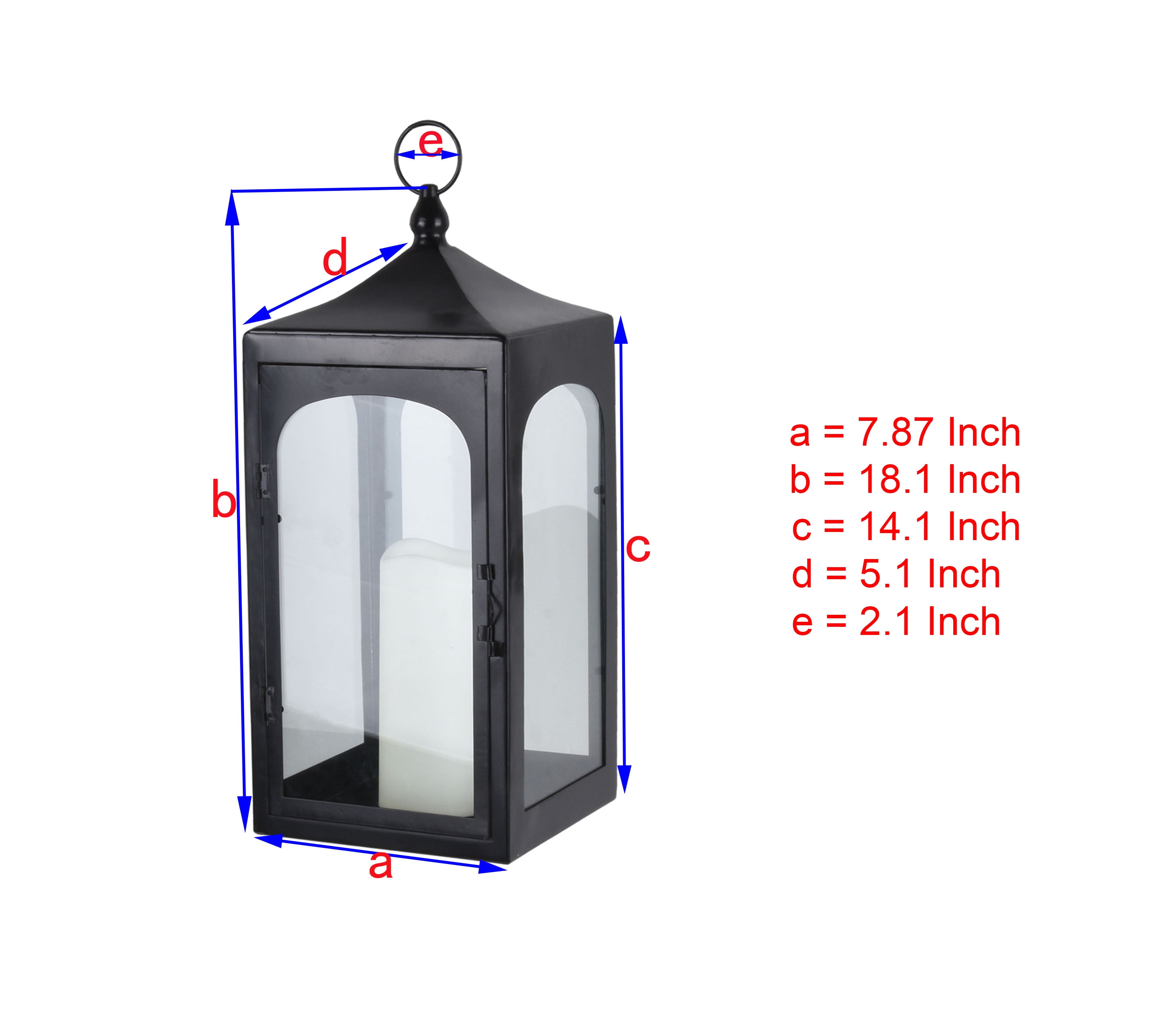 Outdoor Battery Alta Candle Lantern, Black, 2 pack