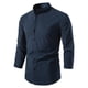 thumbnail image 2 of Camisa de Lino Y Algodón Para Hombre de Primavera Y Verano, Camisa Informal de Manga Larga Con Cuello Levantado Odeerbi ODB-6, 2 of 9