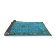 thumbnail image 2 of Ahgly Company Indoor Round Medallion Light Blue Traditional Area Rugs, 5' Round, 2 of 4