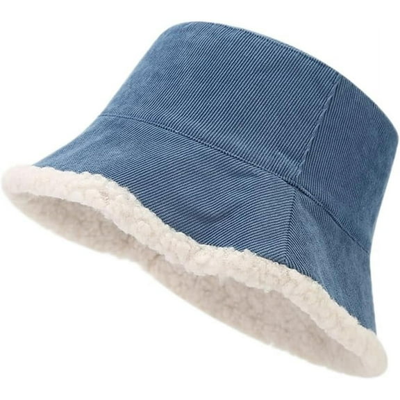 YooGuoGuo Women Winter Sherpa Lined Corduroy Bucket Hat Fishing Hiking Outdoor Fisherman Snow Cap