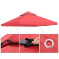 thumbnail image 3 of LAGarden 12'x12' UV30+ Gazebo Replacement Top for 2 Tier Outdoor Canopy Cover Patio Backyard Watermelon Red LAGarden Modern, 3 of 9