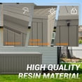 thumbnail image 3 of Nihsuao 230 Gallon Large Deck Box, Lockable Resin Outdoor Indoor Storage Box with Handles, Waterproof UV Resistant for Patio Furniture Cushions, Garden Tool, Pool Float, Gray, 3 of 6