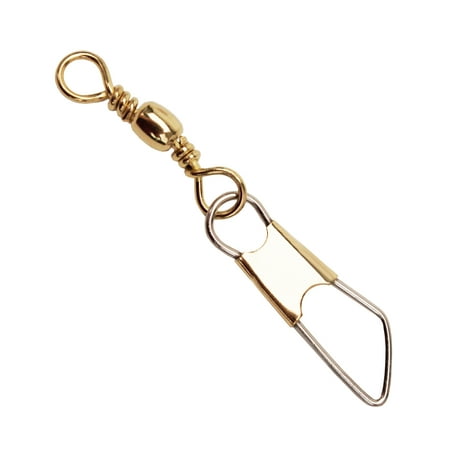 Eagle Claw Brass Barrel Swivel w/Safety Snap (Best Knot For Barrel Swivel)