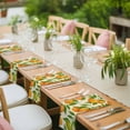 thumbnail image 4 of Green Orange Cloth Napkins, Summer Botanical Leaves Watercolor Washable and Reusable Dinner Napkins Set of 4, Table Napkin for Kitchen Party Birthday Wedding Hotel Housewarming 20"x20", 4 of 9