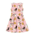 thumbnail image 4 of Yuyamidu Cat Sleeveless Party Dress for Girls 15-16 Years Old Cute Princess Dresses Home Playwear Fashion Swing Twirl Dresses Kids Girl Casual Crewneck Tank Dress, Pink, 4 of 6