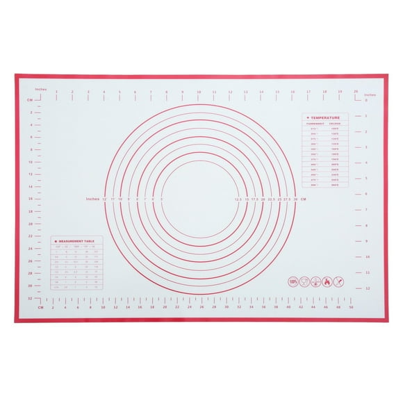 Mainstays Reusable Silicone 24"x 16" Pastry Mat with Measurements, MS Silicone Pastry Mat