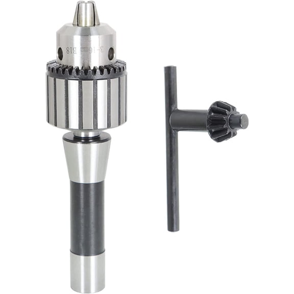 waltyotur R8-B18 Super Heavy Duty Drill Chuck, 1/8" - 5/8" Triple Grip Drill Chuck Press Chuck with K32 Key Fit for Lathe and CNC Machines