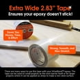 thumbnail image 3 of WiseBond 3-Pack Extra Wide Self-Releasing Epoxy Tape for Resin for Molds, River Tables, Heat Resistant, Medium Tack Resin Tape, 2.83 in x 164 ft Each, 3 of 6