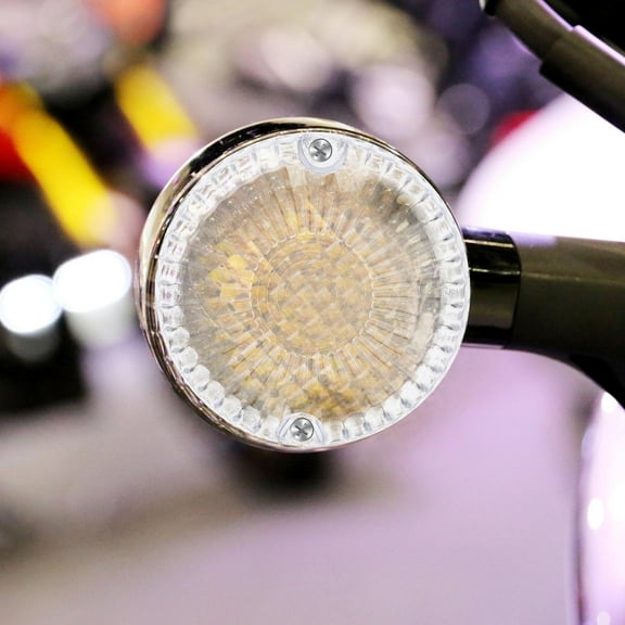 DECORNIJIA Motorcycle Lens Protector Motorcycle Flash Turn Signal Lens Covers Smoke 2Pcs