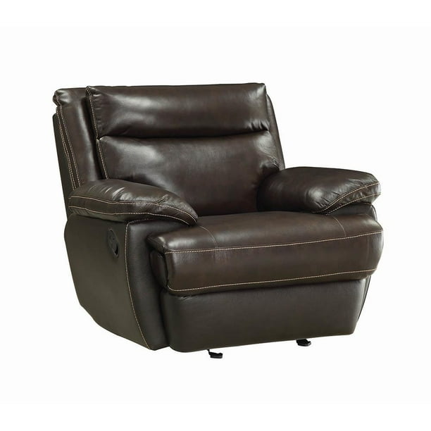 Coaster Macpherson Standard Upholstered Glider Recliner, Espresso