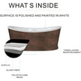 thumbnail image 2 of HEATGENE 66" Acrylic Freestanding Bathtub Vintage Freestand Soaking Tub UPC Certified Drain & Overflow Assembly Included - Copper, 2 of 6