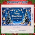 thumbnail image 2 of Festive Christmas Banner Blue Color New Year Display Star Decor Reindeer Design Holiday Backdrop for Christmas Party New Year Celebration Indoor Event, 2 of 9