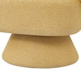 thumbnail image 6 of Miekor Furniture 360 Degree Swivel Sherpa Accent Chair Modern Style Barrel Chair with Toss Pillows for home office, living room, bedroom, Yellow W5U040, 6 of 9