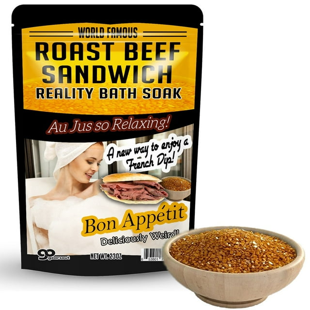 Baño de sándwich de carne asada - Sales de baño de ámbar Baño de lujo Regalos divertidos para novias para mejores amigos Regalos de baño y cuerpo para hombres Sales marinas Regalos divertidos de spa p