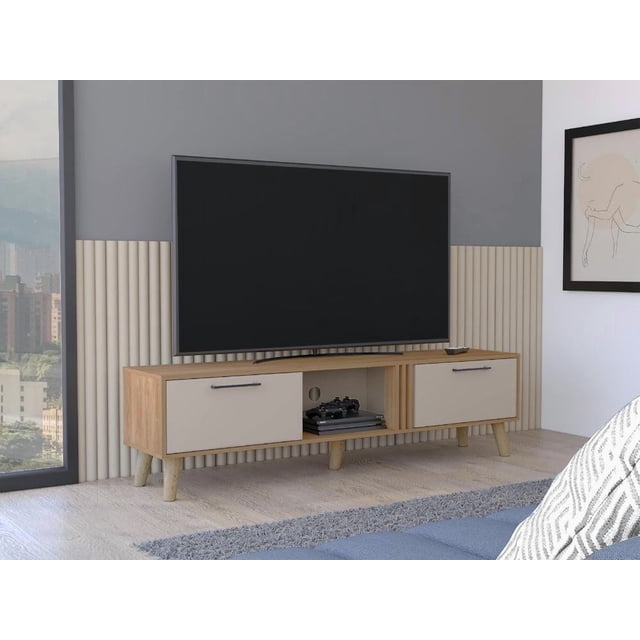 Mesa para TV Vanez, Capri y Fresno Europeo, para TV de 70" Vittual Muebles