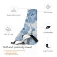 thumbnail image 3 of YFYANG Adult Microfiber Quick Dry Bath Towels, Vintage Blue Watercolor Flower Beach Towel, Home Camping Travel Essentials, 31.5" x 63", 3 of 9
