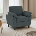 thumbnail image 5 of Soscana Accent Chair with Storage Side Pockets for Living Room Bedroom Apartment Office Studio, Single Chair Armchair,Dark Gray, 5 of 8