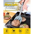 thumbnail image 6 of Bundlepro 4 Pack Silicone Home Kitchen Cooking Utensils Set,Solid Slotted Spatulas Spoons Set, Gray, 6 of 6