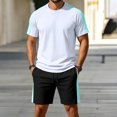 thumbnail image 5 of hotojiny Mens Short Sets 2 Piece Outfits Casual Summer Tracksuits Fashion Short Sleeve T Shirt and Shorts Set Sweatsuit(White,X-Large), 5 of 6