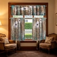 thumbnail image 5 of Iumwxz Nylon Semi Sheer Kitchen Curtains 3 Piece Set, Modern Solid Color Window Valance for Living Room Bedroom Dining Area, Light Filtering and Heat Insulating, 53.94x17.72in and 27.56x39.37in, 5 of 7