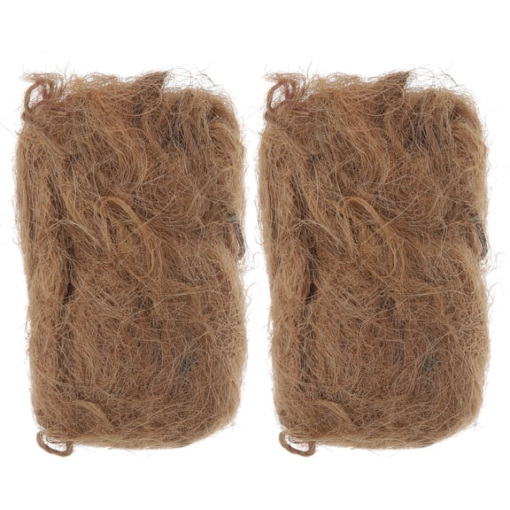 Soimiss 2Pcs DIY Artificial Light Brown Grass Tufts for Model Railway Micro Scene and Sand Table