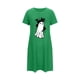thumbnail image 5 of Camisón corto de talla grande para mujer, camisón de manga corta con estampado de pecho a la moda, camisón para mujer, 5 of 5