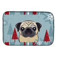 thumbnail image 1 of Carolines Treasures BB1758DDM Winter Holiday Fawn Pug Dish Drying Mat, 1 of 2