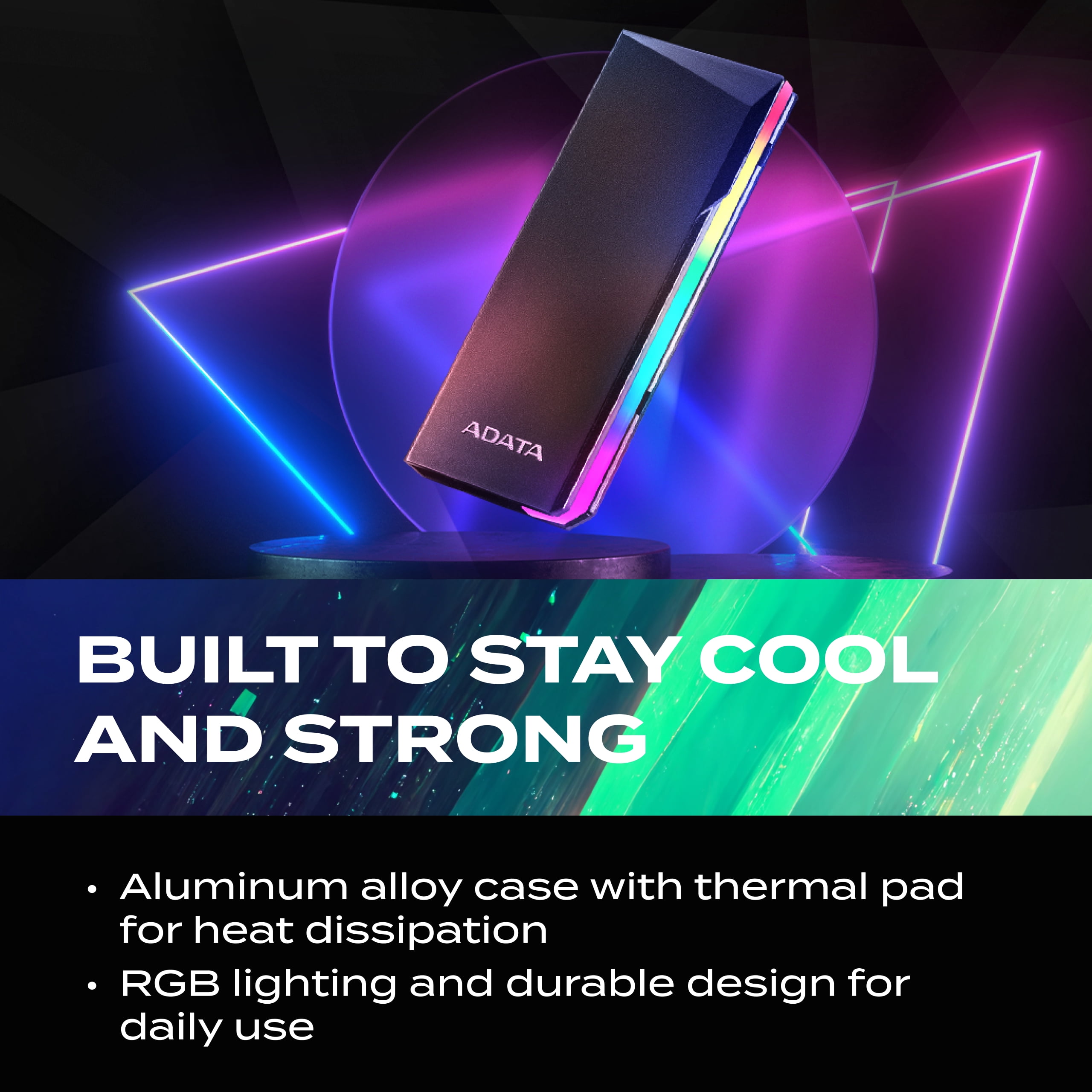 ADATA EC700G Aluminum USB 3 Gen 2 Type-C M.2 2280/2242/2230 PCIe/NVMe/SATA SSD External Portable Enclosure Case Adapter Tool-Less Design (AEC700GU32G2-CGY)
