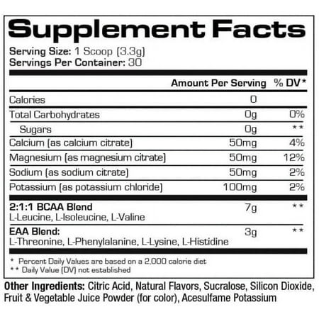 Pro Supps HydroBCAA Full Spectrum BCAA / EAA Matrix, Blackberry Lemonade, 30 Servings