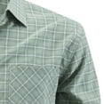 thumbnail image 4 of Mens Dress Shirt Plaid Cotton Business Formal Shirts Regular-Fit Wrinkle-Free Long Sleeve Button Down Casual Shirts Green XXXL, 4 of 5