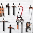 thumbnail image 6 of Upgraded Heavy Duty Garage Hooks, Wall Mount Double Utility Hooks, Mop Broom Holders & Tool Hangers for Garden Tools, Ladders, Bikes, Orange, 12/16 Packs Garage Storage, 6 of 9