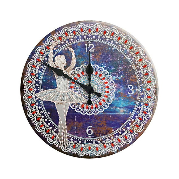 EGNMCR Wall Sign Wrought Iron Sign Decoration Round With Clock And Metal Painting metal poster