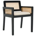 thumbnail image 5 of Safavieh Patrina Scandinavian Wood and Rattan Dining Arm Chairs, Black / Natural / White, 5 of 8