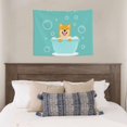 thumbnail image 4 of Kdxio Dogs Loves Bath Wall Hanging Tapestries Banner For Bedroom College Dorm Home Living Room Party Decor 29X37 In, 4 of 8