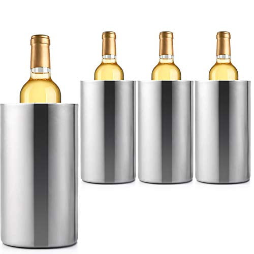 Wine Chiller Bucket Double Wall Stainless Steel Insulated Cooler for Champagne 