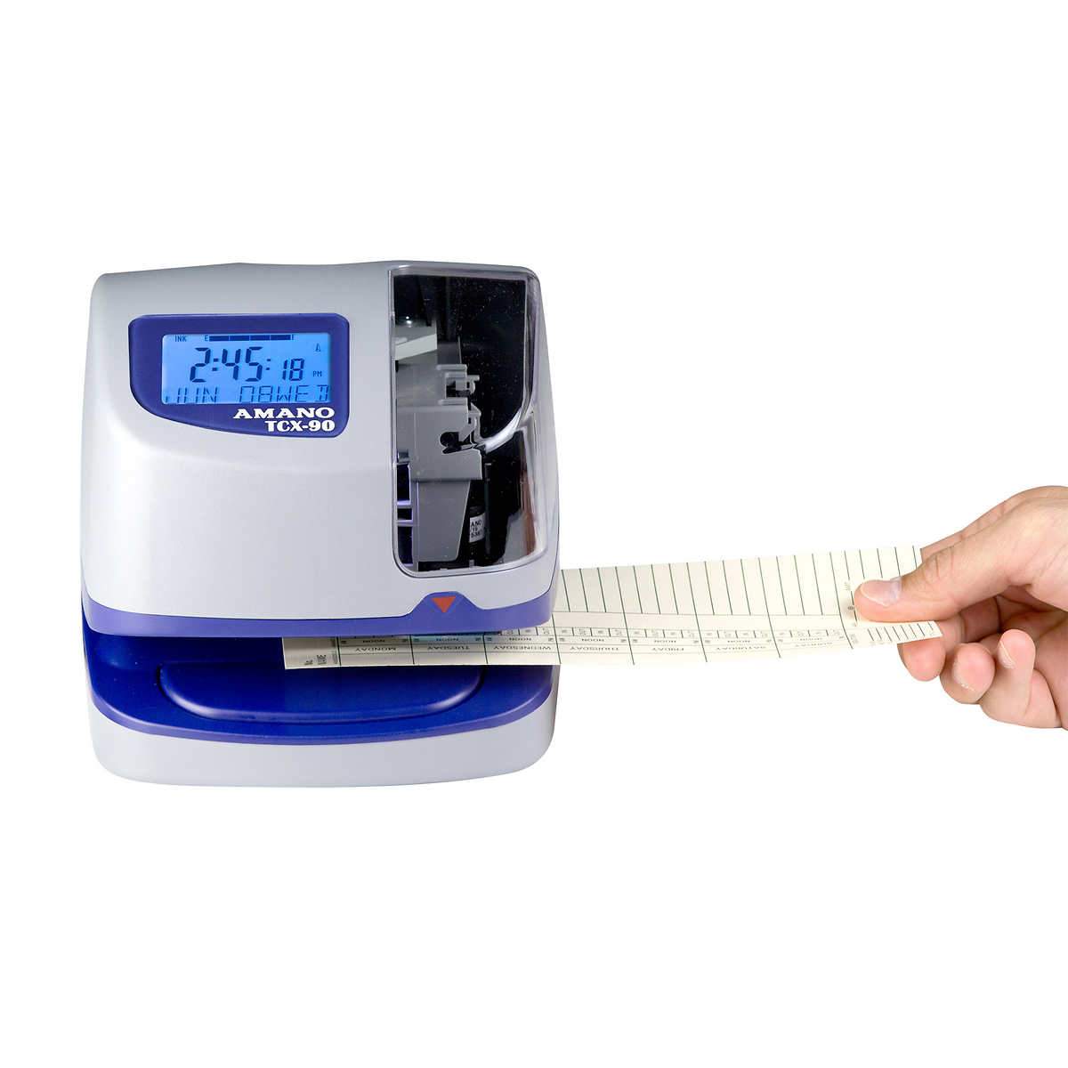 Amano Tcx 90 Atomic Time Clock With Time And Date Stamp Walmart Walmart 