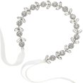 thumbnail image 1 of Tocados de Novia con Perlas, Accesorios para el Cabello Tocados con Hojas Diadema de Novia de Boda Diadema de Boda de Perlas Románticas con Diamantes de Imitación Flores, 1 of 4